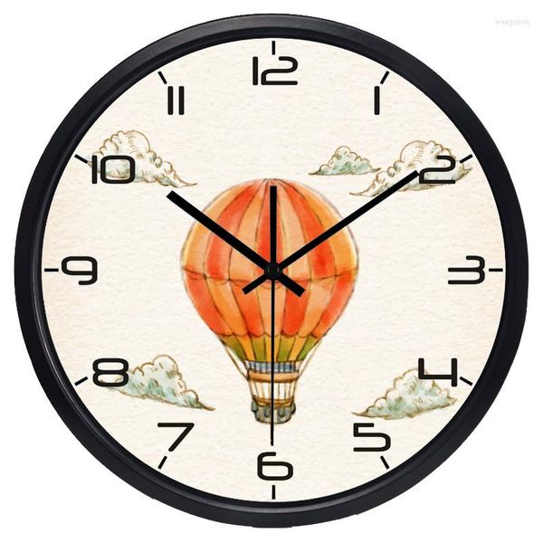 Horloges murales rétro ballon horloge enfants chambre colorée marque étude originalité couleur montre romaine