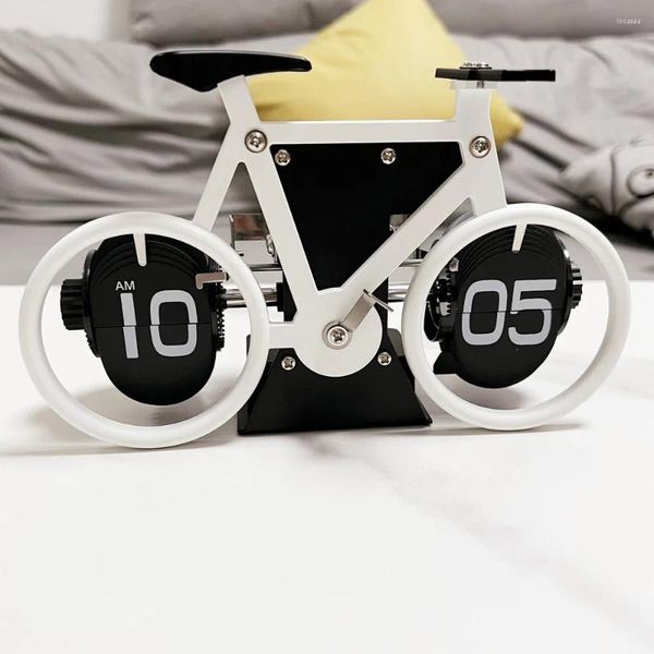 Relojes de pared Retro estilo de bicicleta europea, reloj con tapa, hogar creativo, péndulo de escritorio Simple, adorno de moda decorativo