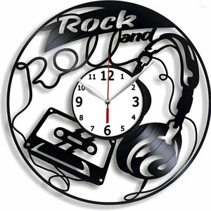 Horloge Murale Rock N Roll Musique Cadeau Fait Main Pour Noël - Horloge Record 12 Pouces Idea Boy Decor
