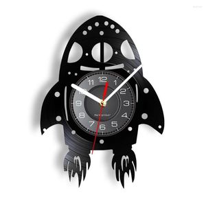 Wandklokken Rocket Ship Art Clock Kid Room Nursery Universe Decor Human Space Flight Artwork ruimtevaartuigen Record