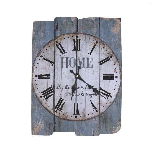 Relojes de pared Reloj con números romanos Decorativo Digital Moda Vintage Europeo Bambú Madera