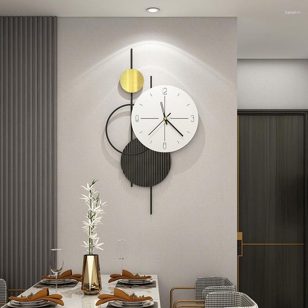 Horloges murales Round Clock Adhesive Modern Electronic Nordic Quartz Mécanisme Art Watch Regio de Parede Decor Room Decor