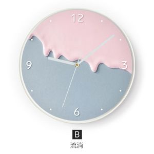 Horloges murales horloge ronde en verre salon suspendu muet moderne minimaliste Orologio Cucina montres décoration de la maison EF50WC