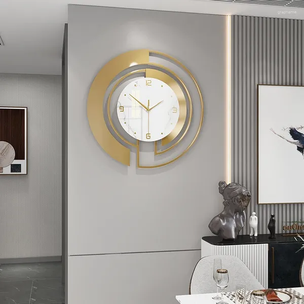 Horloges murales rondes cuisine Vintage grande taille classique minimaliste grand Design moderne Reloj Decorativo décor de chambre