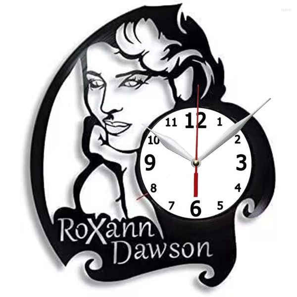 Horloges Murales Roxann Dawson Record Clock Compatible 12 Pouces (30cm) Noir Idées Cadeaux Surprise Amis Et Famille Anniversaires Déco