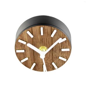 Wandklokken Rustieke Barn Wood Magnet Clock Stille Non Ticking Vintage Wooden voor Home Office Badkamer Boerderij