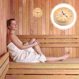 Relojes de pared Equipo de vapor de la habitación del reloj de madera de sauna para un reloj digital