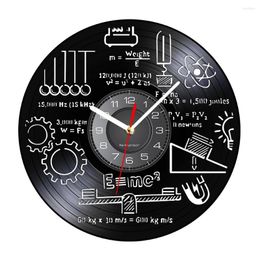 Wall Clocks Scientist Physics Record Clock School Classroom Math Decor E MC2 Theory of Relativity Artwork Silent Sweep Watch