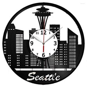 Wandklokken Seattle Handgemaakte Exclusieve Klok Art Decor Home Record Uniek Design Origineel Cadeau
