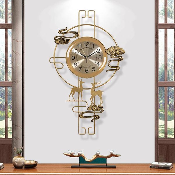 Relojes de Pared silenciosos de gran tamaño, Reloj colgante de Metal, envío gratis, clásico, de lujo, diseño moderno inusual, Retro, Reloj de pared, decoración