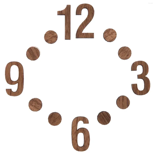 Relojes de pared reloj silencioso numerales suministros de número de colgantes números de madera para las manos piezas de repuesto