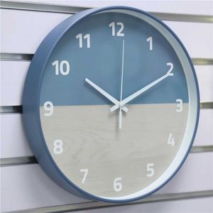 Horloges murales horloge silencieuse facile à lire bord lisse vérification de l'heure moderne maison suspendue ronde salon fournitures