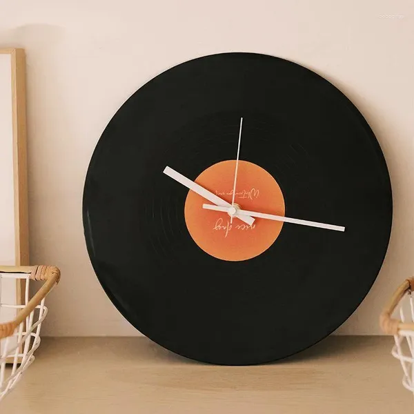 Clocks muraux Horloge silencieuse moderne de design Musique Thème Classic Watch With Bracket Art Home Decor Cadeaux pour musicien