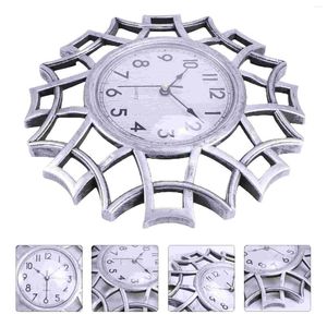 Horloges murales Horloge silencieuse Vintage ronde décorative Sun suspendu ferme décoration pour salon chambre sans 10