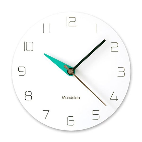 Relojes de pared Reloj creativo silencioso Etiqueta Diseño moderno 3D Niños Autoadhesivo Zegar Decorativo para cocina 60ZB103