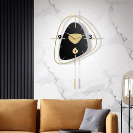 Wandklokken stil digitale klokmechanisme modern ongewoon Noordelijk groot metaal voor slaapkamer reloj pared decorativo home designwall