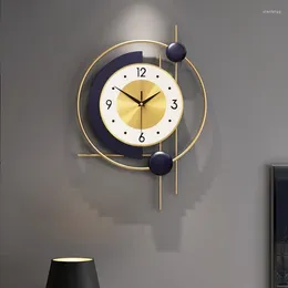 Wandklokken Stille Gouden Hangklok Groot Formaat Modern Retro Nordic Grote Reloj Decorativo Kamerdecoratie