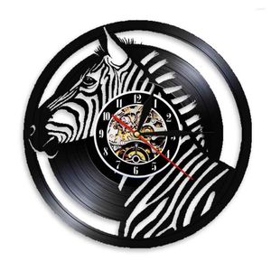 Relojes de pared Silent Horse Creature Retro Record Clock Exclusivo Cuarzo Wild Animals Art Watch Zoo Nature Decor