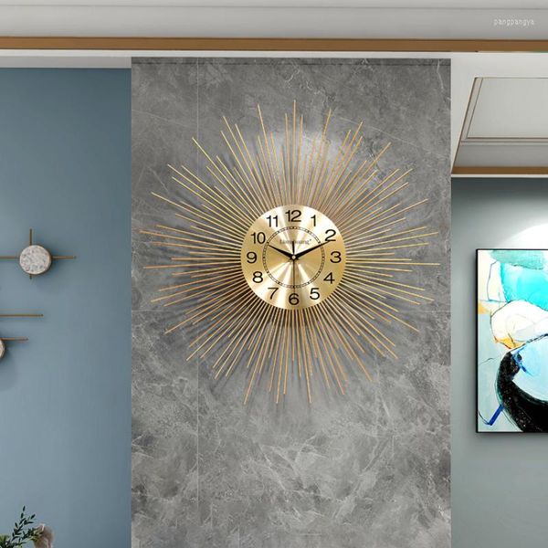 Orologi da parete Orologio meccanico silenzioso Pareti Design moderno Decorazione del soggiorno Arte insolita Orologeria Horloge Decorazioni per la casa Lusso