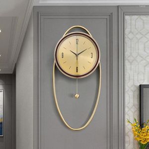 Horloges murales silencieuses en métal horloge numérique Design moderne luxe grand salon décor montres Art Reloj De Pared décoration de la maison