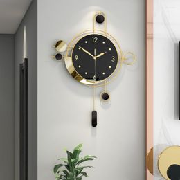 Wandklokken Eenvoudige klok Modern Design Licht Luxe Woondecoratie Digitaal Eetkamer Woondecoratie