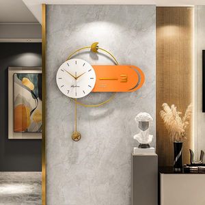 Horloges murales Horloge simple moderne nordique mode silencieux art lumière luxe salon reloj pared décoration de la maison