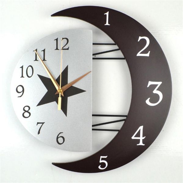 Relojes de pared Simple grande 3D creativo reloj de moda diseño moderno decoración del hogar gran cocina nórdica decorativa cuarzo silencioso