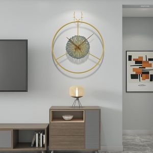 Wandklokken eenvoudige nummers grote klok minimalistische gouden digitale 3d ronde moderne reloj pared home decor ty140yh