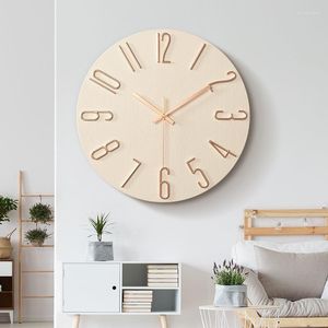 Relojes de pared, reloj sencillo, sala de estar, hogar, decorativo, creativo, movimiento silencioso de cuarzo, sincronización precisa con 1 gancho