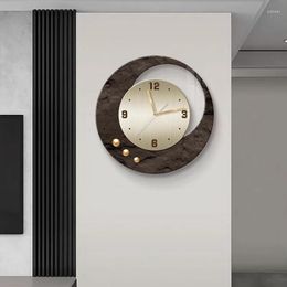 Relojes de pared Simplicidad Cuarzo Sala de estar Creativo Colgante Reloj coreano Arte inteligente Horloge Murale Decoración