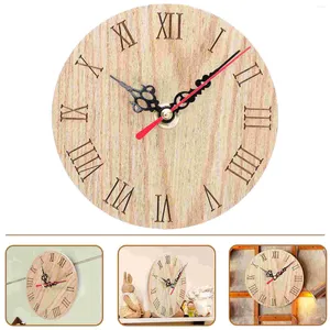 Horloges murales petite horloge décor en bois rond suspendu décorer chambre maison bureau décoration