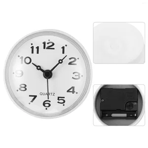 Relojes de pared Pequeño reloj digital Lechón Funciona con pilas Impermeable Colgante Antiniebla Baño silencioso Oficina blanca