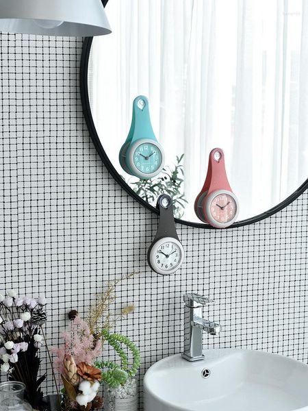 Horloges murales petite montre décoration électronique salon maison miroir horloge salle de bain 40B095