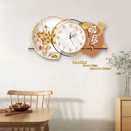 Relojes de pared Reloj inteligente para restaurante moderno Calendario perpetuo Arte decorativo Decoración del hogar grande 2024