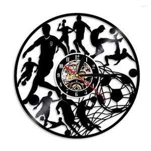 Horloges murales Horloge de football Joueurs de football Kick Ball Net Goal Futball Field Team Sport School College Kids Record de jeu