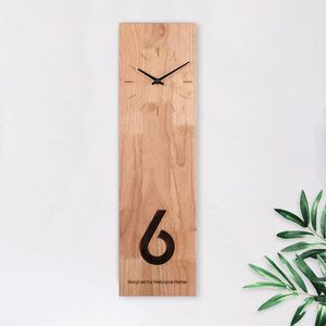 Relojes de pared Simplicidad de madera maciza Reloj moderno Cuadrado nórdico Mudo Oficina decorativa Arte generoso y personalizado Moda