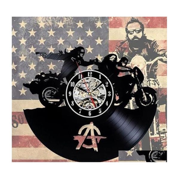 Horloges Murales Sons Of Anarchy Série Tv À La Main Record Horloge Fan Cadeau Art Décor Classique Exclusif Drop Delivery Maison Jardin Dh4Ic