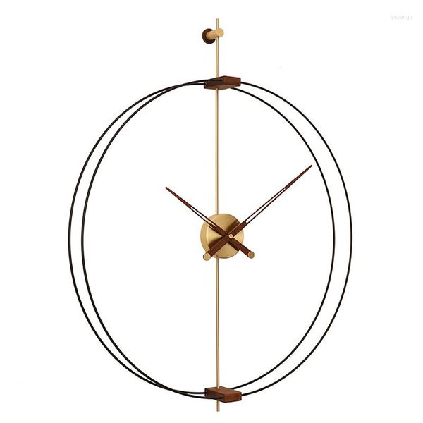 Relojes de pared España Gran reloj Design Modern Metal 3d Luxury Gold Decoración para el hogar Relojes silenciosos Regalo de decoración de la sala de estar