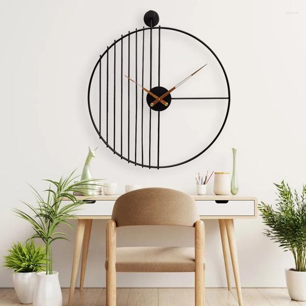 Relojes de pared español simple reloj silencioso restaurante sofá decoración de fondo de madera puntero de madera