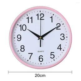 Relojes de pared Reloj elegante de alta precisión sin tictac redondo con batería operado fácil de leer cuarzo estilo simple para el hogar