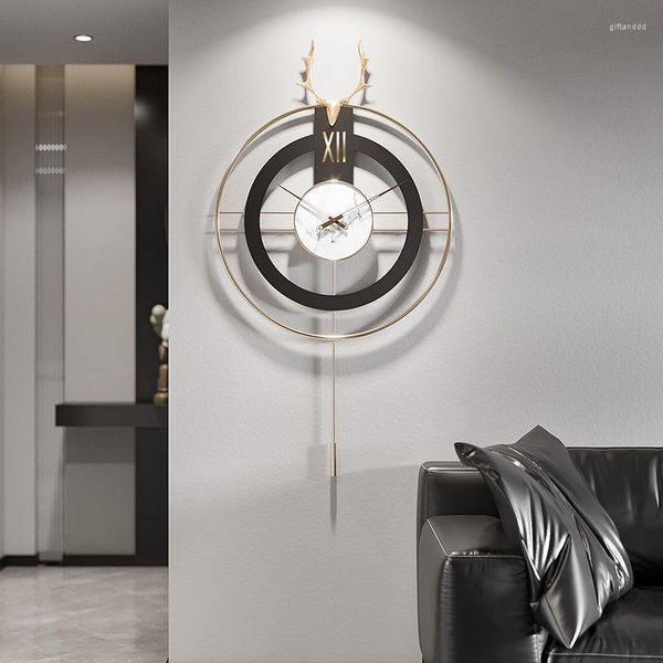 Horloges murales Horloge numérique élégante Rétro Nixie Particulier Luxe Jardin Art Mural Relog De Pared Alarme Chambre DX