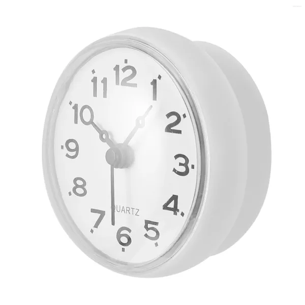 Horloges murales Sucker Clock Alarme numérique Alarme étanche suspendue silencieuse salle de bain anti-buée pointeur montre