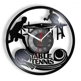 Wandklokken Tafeltennis Klok Club Teken Record Home Decor Ping Pong Vintage Horloge Sport Cadeau