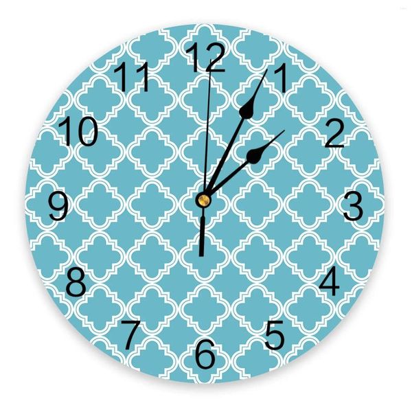 Horloge murale sarcelle marocain horloge horloge salon décor de maison grand quartz rond table table de chambre à coucher