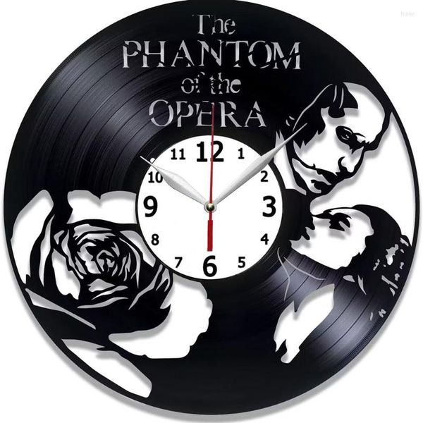 Orologi da parete The Phanton Of Opera Decor Idea - Regalo fatto a mano per donna Record Clock 12 Inch Home