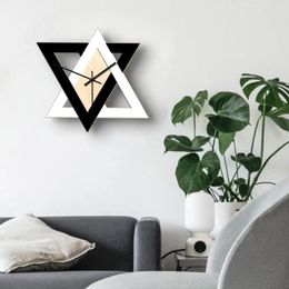 Corloges murales Temps de chambre Horloge Mute Nordic Style Salon Room précis du bureau acrylique silencieux noir blanc Morden Design Home Decor