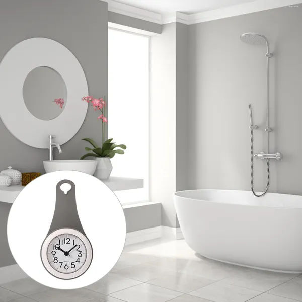 Horloges murales minuterie étanche douche horloge numérique Simple salle de bain en plastique ventouse suspendu trou montage crochets