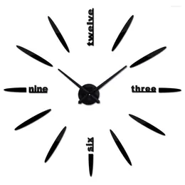 Wandklokken TMV Merk Klok Reloj De Pared Quartz Horloge Europa Diy Woonkamer Grote Stickers Home Decoratieve Orologio Da Paret