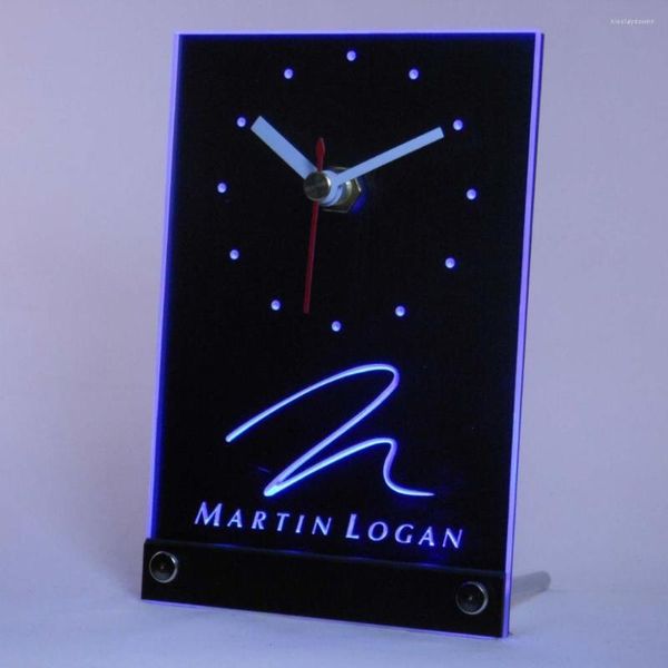 Horloges murales Tnc0431 Martin Logan haut-parleur audio maison table bureau 3D horloge LED