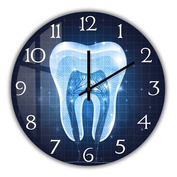 Relojes de pared Reloj de pared artístico de anatomía dental para clínica dental, oficina, dentista, regalo, obra de arte, diseño moderno, decoración del hogar, reloj de pared 230323